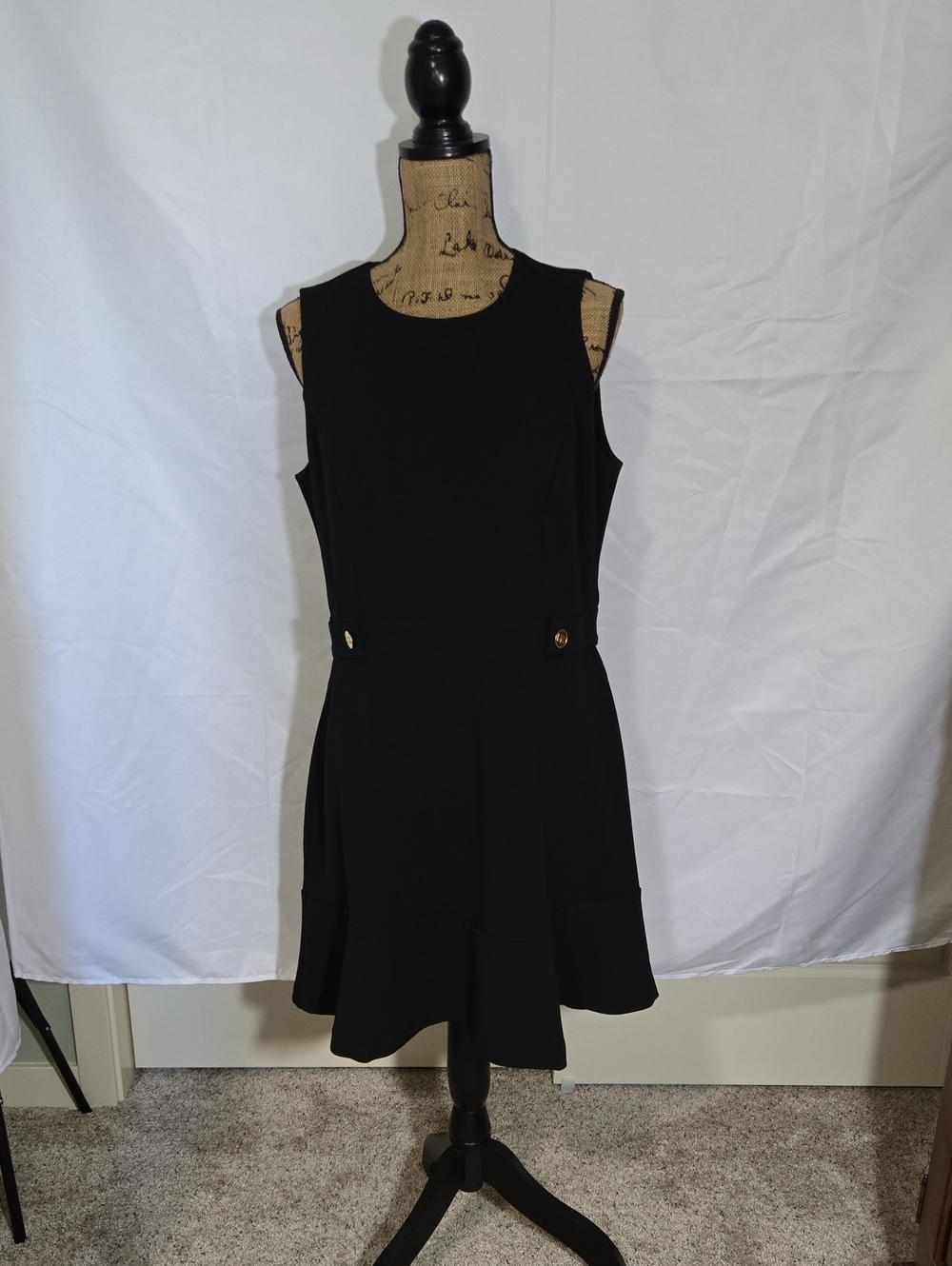 Michael Kors Classic Black Sleeveless A-Line Dress